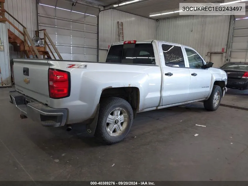 2014 Chevrolet Silverado 1500 2Lt VIN: 3GCUKREC1EG243497 Lot: 40389276