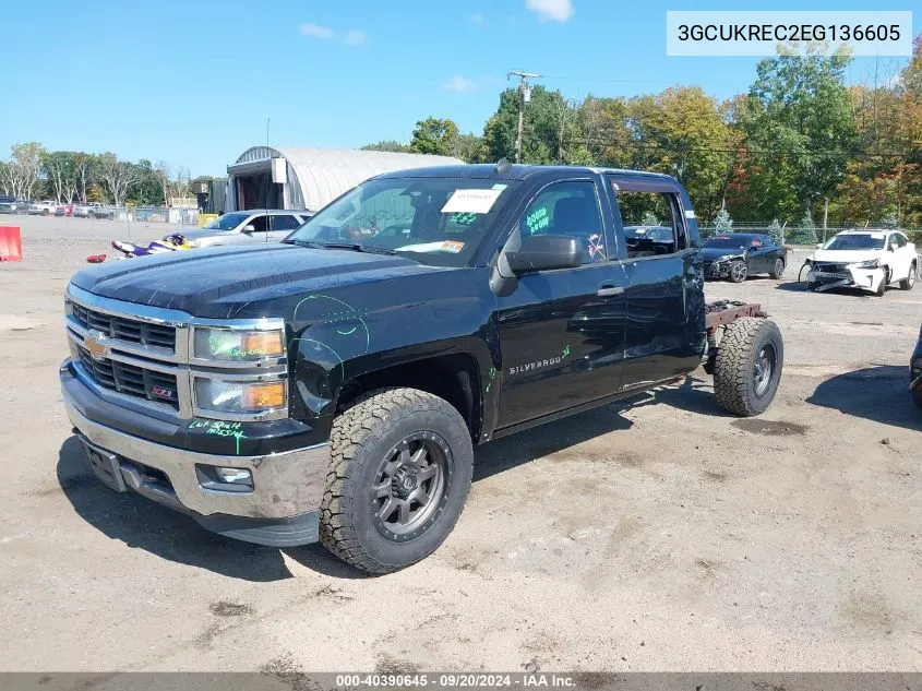 2014 Chevrolet Silverado 1500 2Lt VIN: 3GCUKREC2EG136605 Lot: 40390645