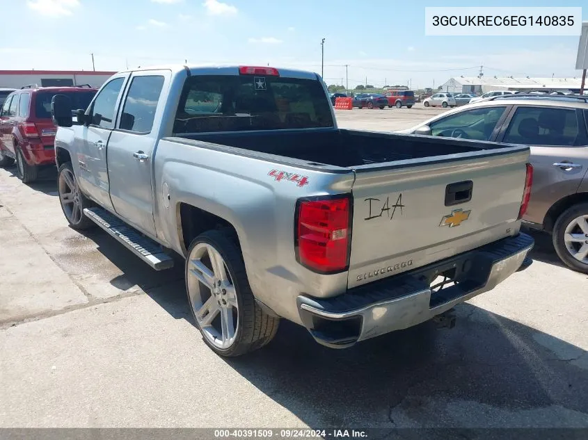 2014 Chevrolet Silverado 1500 1Lt VIN: 3GCUKREC6EG140835 Lot: 40391509