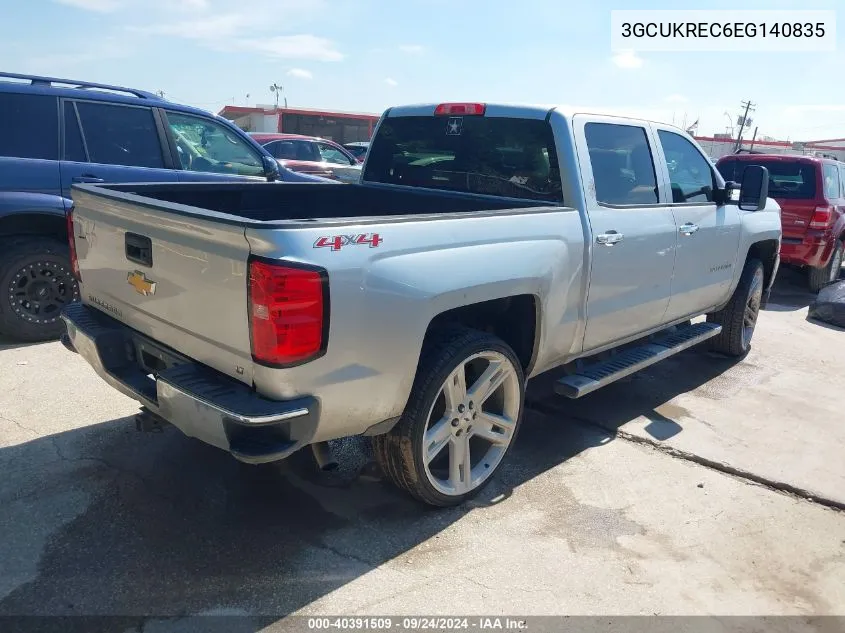 2014 Chevrolet Silverado 1500 1Lt VIN: 3GCUKREC6EG140835 Lot: 40391509