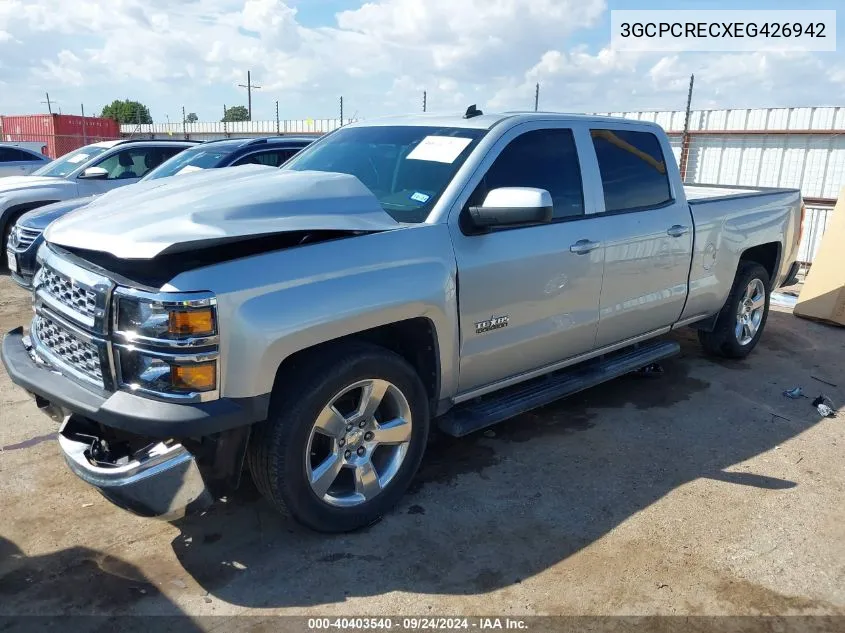 2014 Chevrolet Silverado 1500 1Lt VIN: 3GCPCRECXEG426942 Lot: 40403540