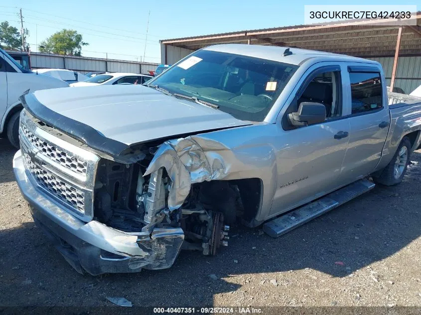 2014 Chevrolet Silverado 1500 1Lt/2Lt VIN: 3GCUKREC7EG424233 Lot: 40407351