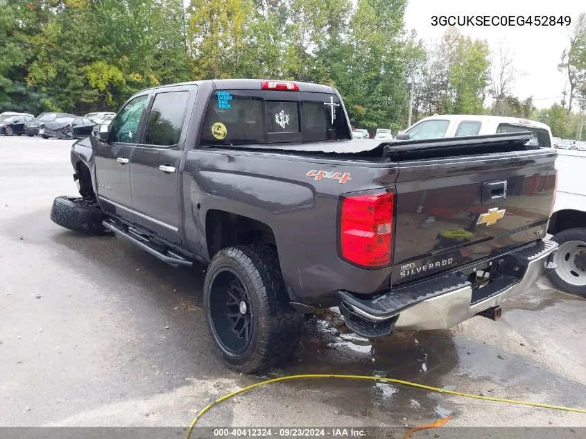 2014 Chevrolet Silverado 1500 K1500 Ltz VIN: 3GCUKSEC0EG452849 Lot: 40412324