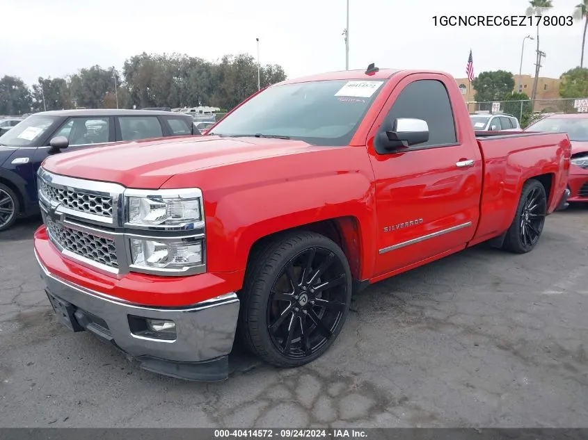 1GCNCREC6EZ178003 2014 Chevrolet Silverado 1500 1Lt