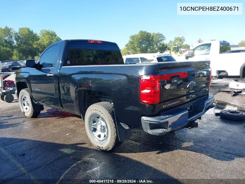 1GCNCPEH8EZ400671 2014 Chevrolet Silverado 1500 Work Truck 2Wt