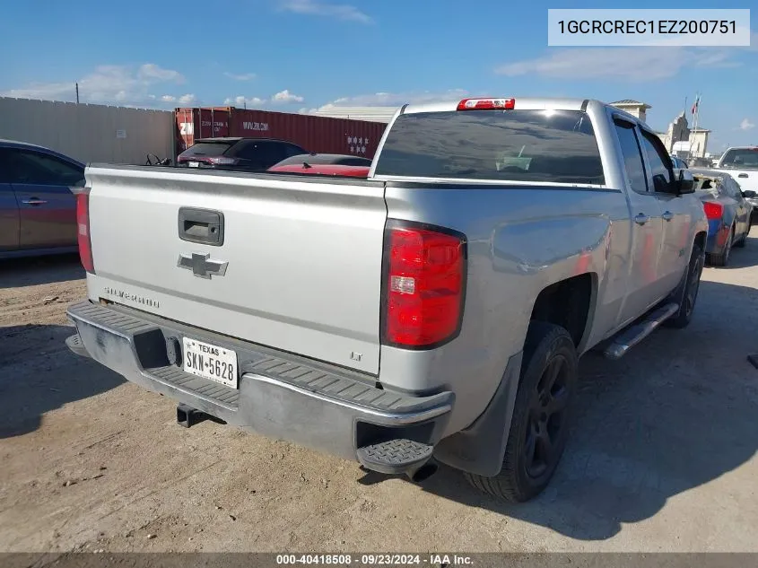 2014 Chevrolet Silverado 1500 1Lt VIN: 1GCRCREC1EZ200751 Lot: 40418508