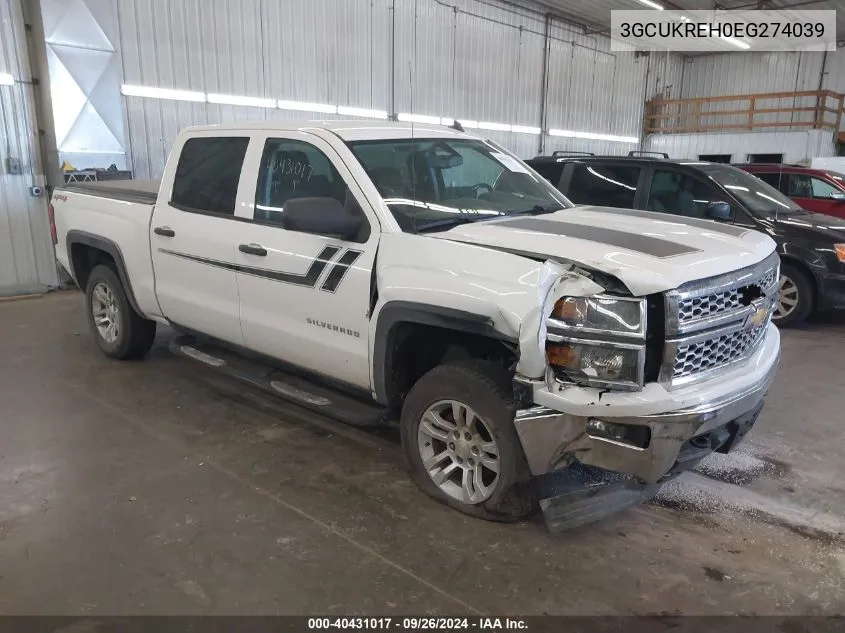 2014 Chevrolet Silverado 1500 1Lt/2Lt VIN: 3GCUKREH0EG274039 Lot: 40431017