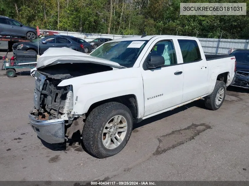 2014 Chevrolet Silverado 1500 1Lt VIN: 3GCUKREC6EG181031 Lot: 40434117