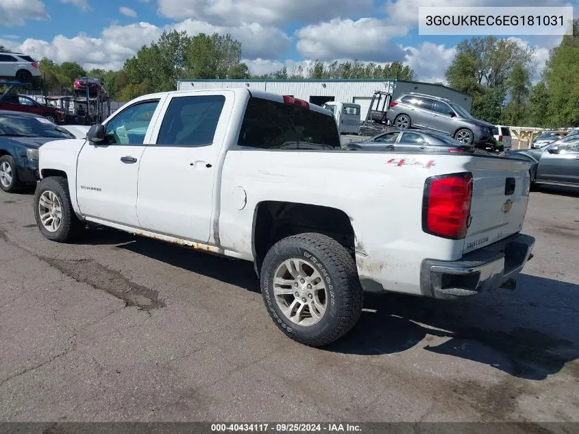 2014 Chevrolet Silverado 1500 1Lt VIN: 3GCUKREC6EG181031 Lot: 40434117