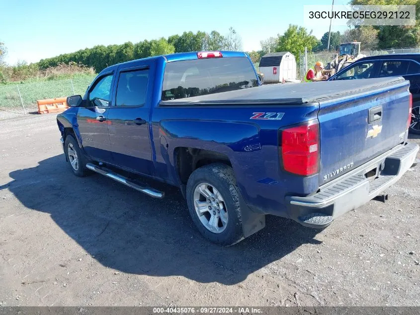 2014 Chevrolet Silverado 1500 2Lt VIN: 3GCUKREC5EG292122 Lot: 40435076