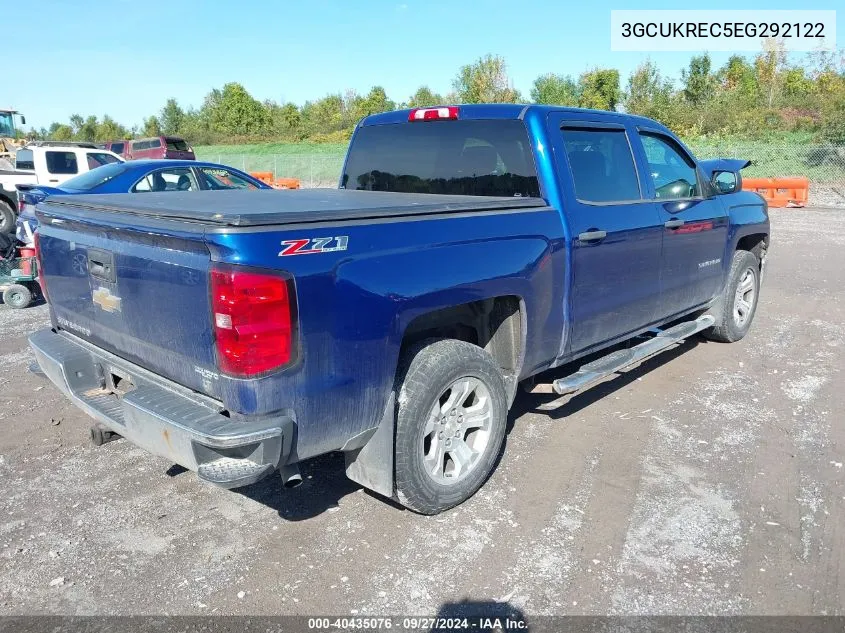 2014 Chevrolet Silverado 1500 2Lt VIN: 3GCUKREC5EG292122 Lot: 40435076