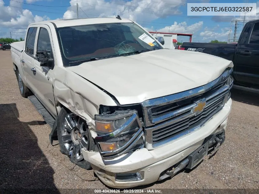 2014 Chevrolet Silverado 1500 High Country VIN: 3GCPCTEJ6EG322587 Lot: 40436626