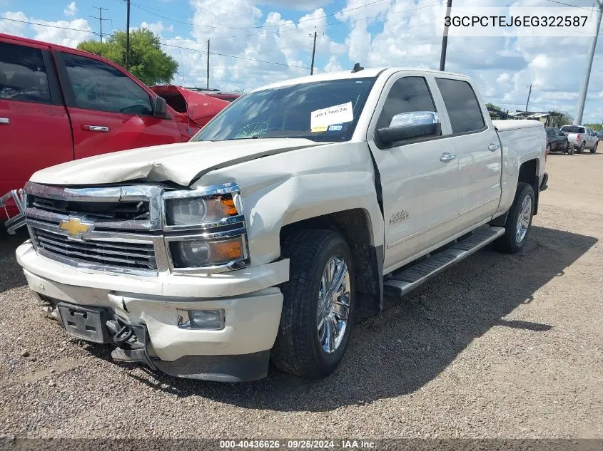 2014 Chevrolet Silverado 1500 High Country VIN: 3GCPCTEJ6EG322587 Lot: 40436626