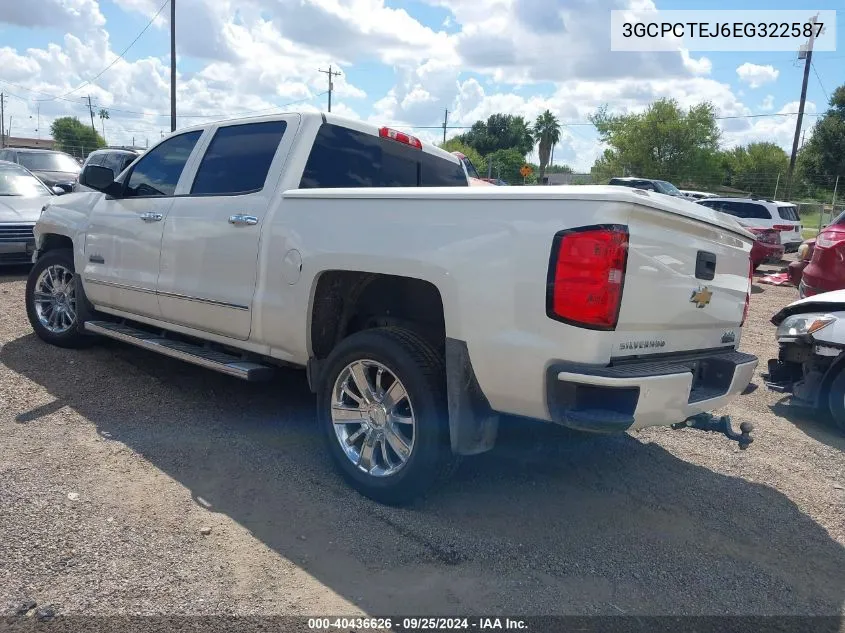 2014 Chevrolet Silverado 1500 High Country VIN: 3GCPCTEJ6EG322587 Lot: 40436626