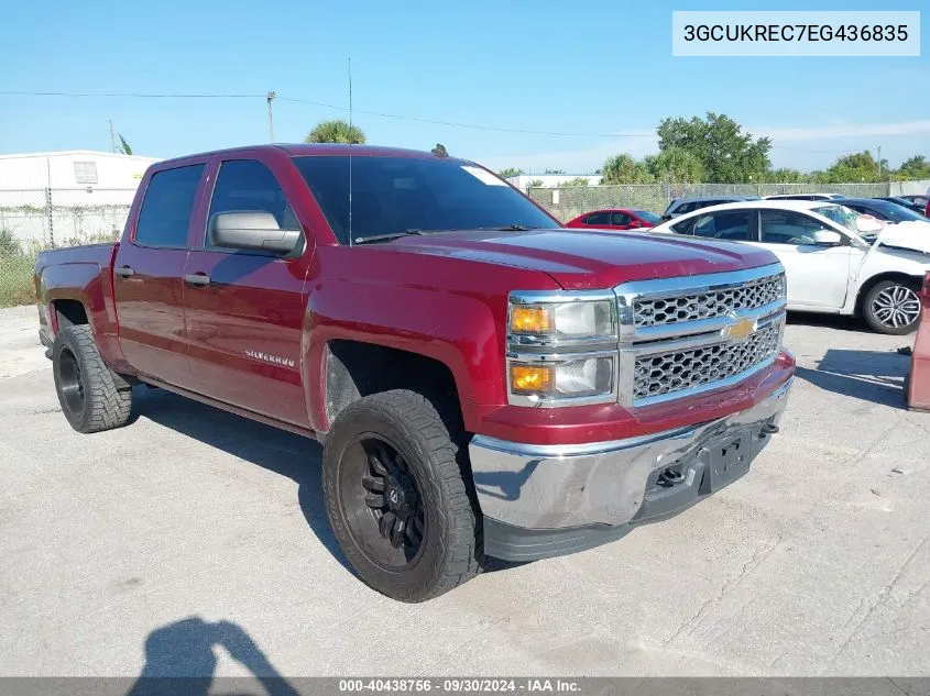 2014 Chevrolet Silverado 1500 K1500 Lt VIN: 3GCUKREC7EG436835 Lot: 40438756