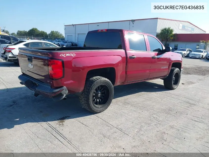 2014 Chevrolet Silverado 1500 K1500 Lt VIN: 3GCUKREC7EG436835 Lot: 40438756