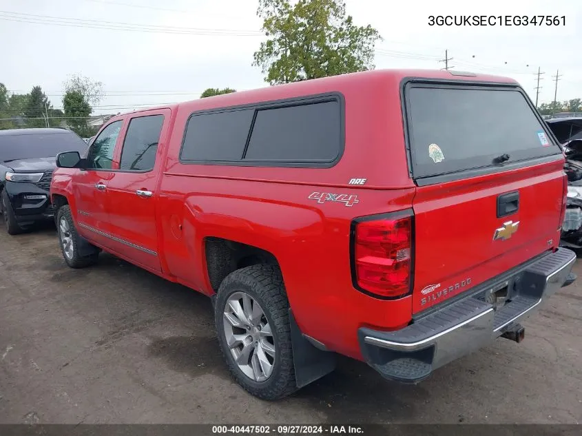 2014 Chevrolet Silverado 1500 1Lz VIN: 3GCUKSEC1EG347561 Lot: 40447502