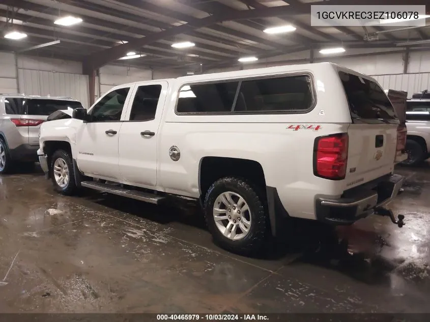 2014 Chevrolet Silverado 1500 1Lt VIN: 1GCVKREC3EZ106078 Lot: 40465979