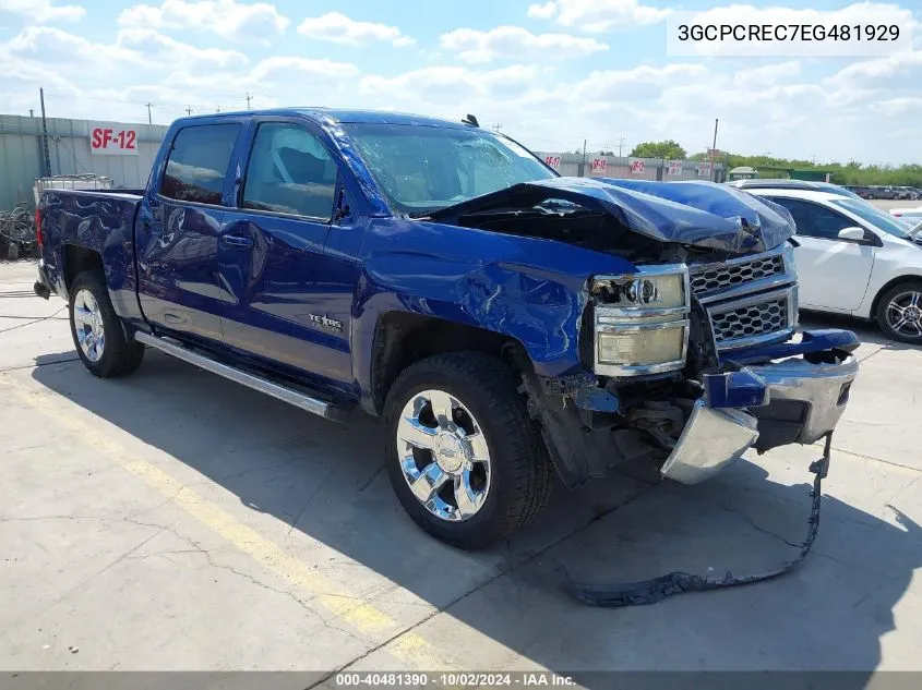 2014 Chevrolet Silverado 1500 1Lt VIN: 3GCPCREC7EG481929 Lot: 40481390