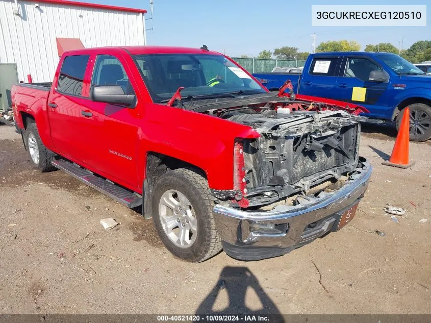 2014 Chevrolet Silverado 1500 1Lt/2Lt VIN: 3GCUKRECXEG120510 Lot: 40521420