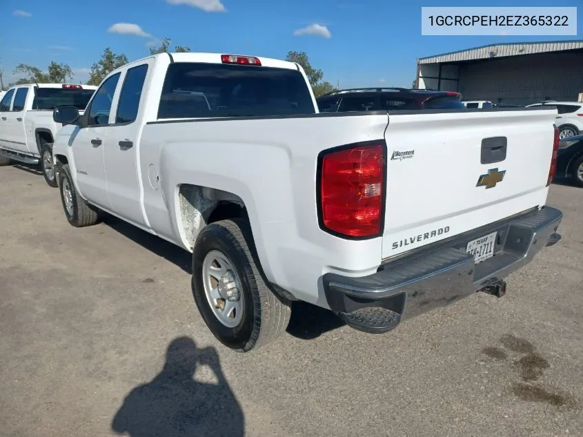 2014 Chevrolet Silverado C1500 VIN: 1GCRCPEH2EZ365322 Lot: 40544062