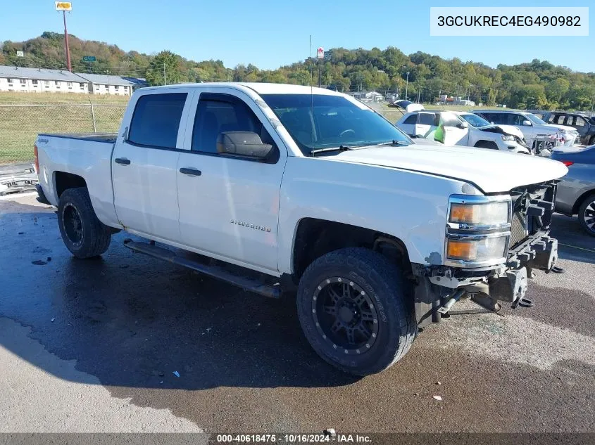 2014 Chevrolet Silverado 1500 1Lt VIN: 3GCUKREC4EG490982 Lot: 40618475