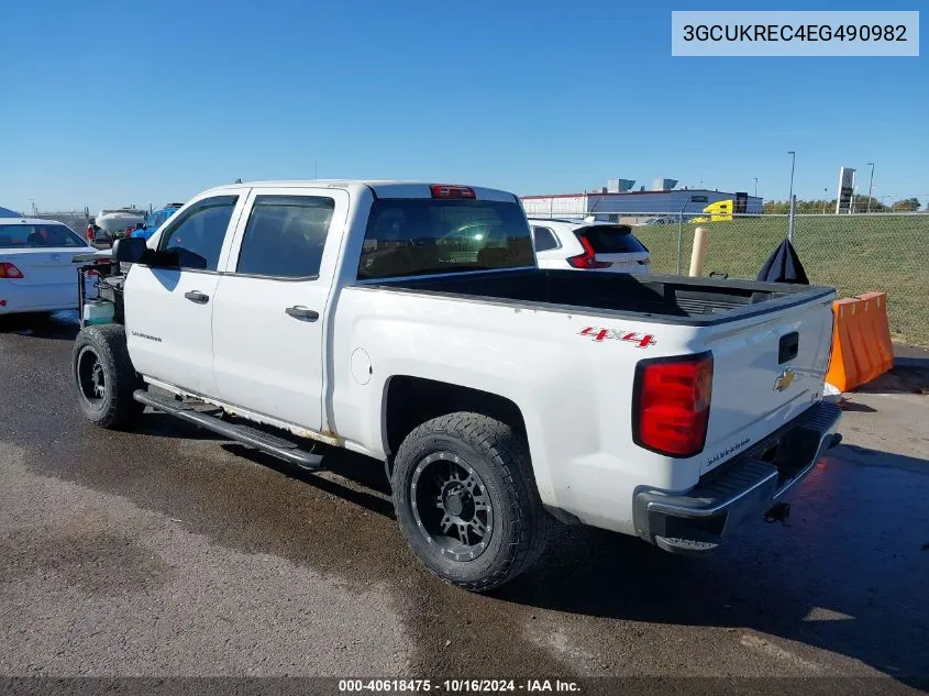 2014 Chevrolet Silverado 1500 1Lt VIN: 3GCUKREC4EG490982 Lot: 40618475