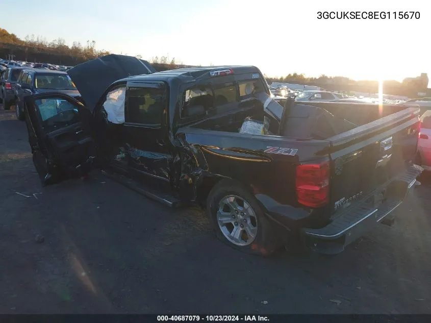 3GCUKSEC8EG115670 2014 Chevrolet Silverado 1500 Ltz