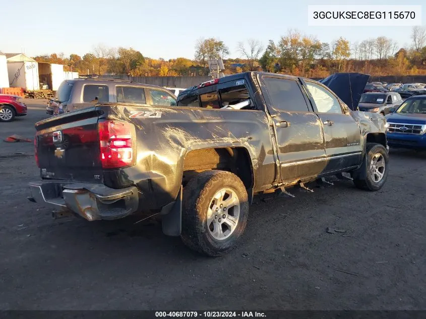 2014 Chevrolet Silverado 1500 Ltz VIN: 3GCUKSEC8EG115670 Lot: 40687079