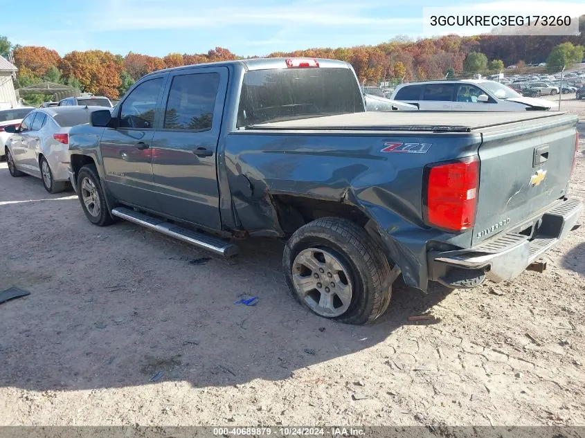 2014 Chevrolet Silverado 1500 2Lt VIN: 3GCUKREC3EG173260 Lot: 40689879