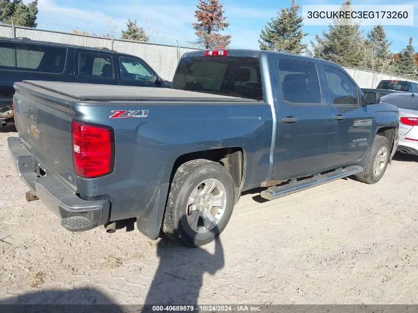 2014 Chevrolet Silverado 1500 2Lt VIN: 3GCUKREC3EG173260 Lot: 40689879