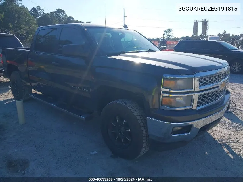 2014 Chevrolet Silverado 1500 1Lt VIN: 3GCUKREC2EG191815 Lot: 40699269