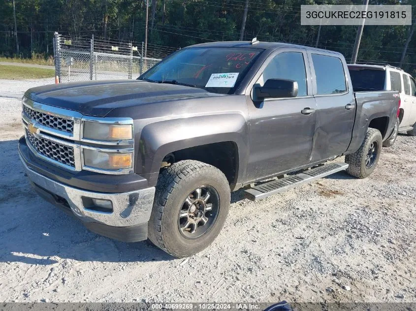 2014 Chevrolet Silverado 1500 1Lt VIN: 3GCUKREC2EG191815 Lot: 40699269