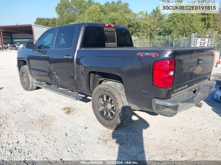 2014 Chevrolet Silverado 1500 1Lt VIN: 3GCUKREC2EG191815 Lot: 40699269