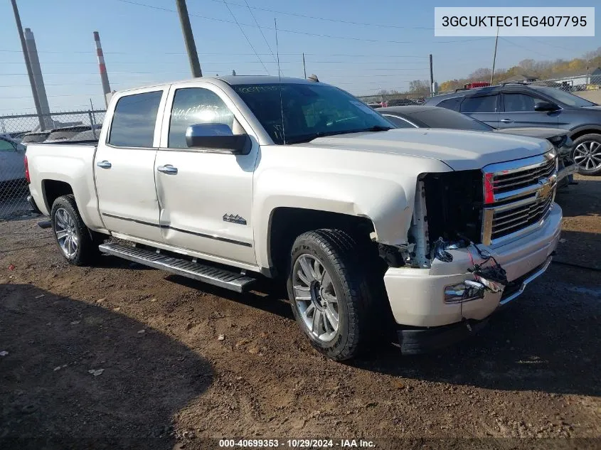 2014 Chevrolet Silverado 1500 High Country VIN: 3GCUKTEC1EG407795 Lot: 40699353