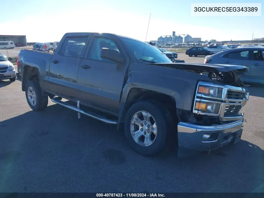 2014 Chevrolet Silverado 1500 2Lt VIN: 3GCUKREC5EG343389 Lot: 40787423