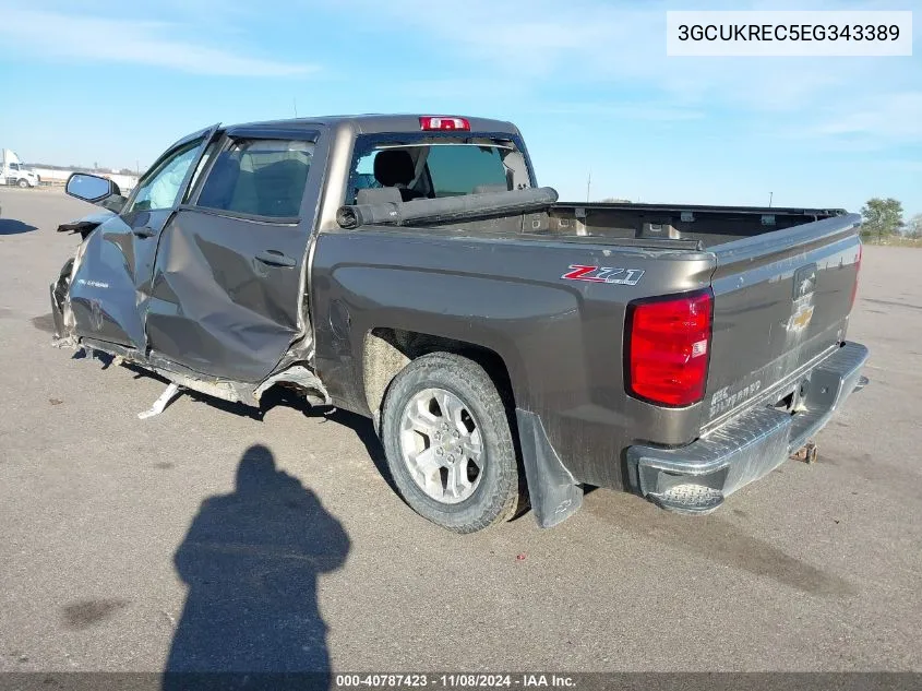 2014 Chevrolet Silverado 1500 2Lt VIN: 3GCUKREC5EG343389 Lot: 40787423