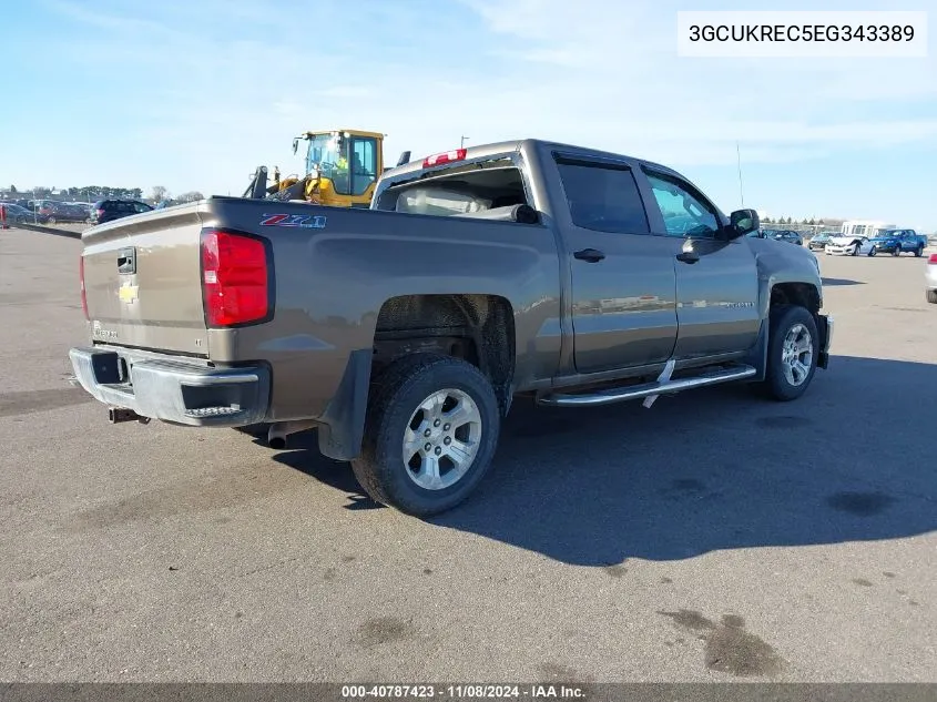 2014 Chevrolet Silverado 1500 2Lt VIN: 3GCUKREC5EG343389 Lot: 40787423