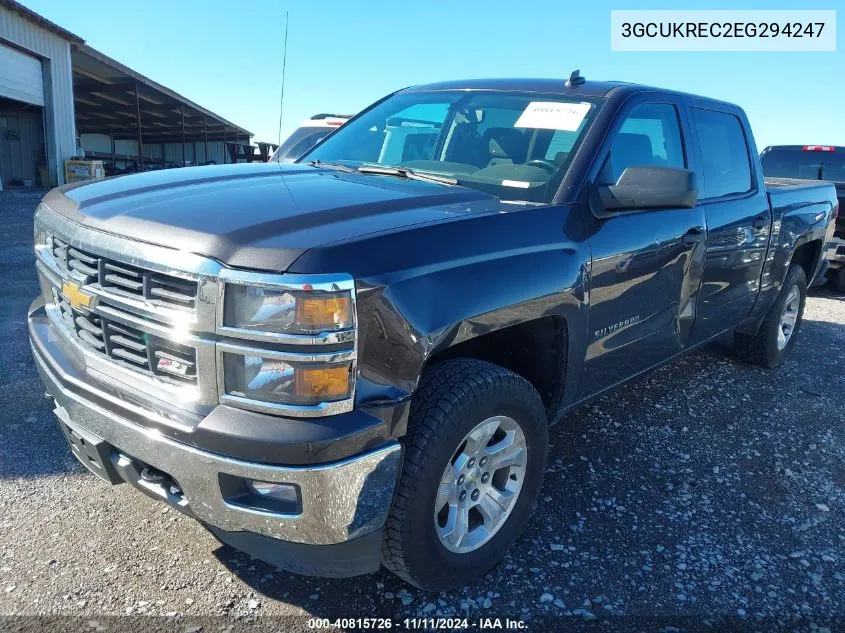 2014 Chevrolet Silverado 1500 2Lt VIN: 3GCUKREC2EG294247 Lot: 40815726