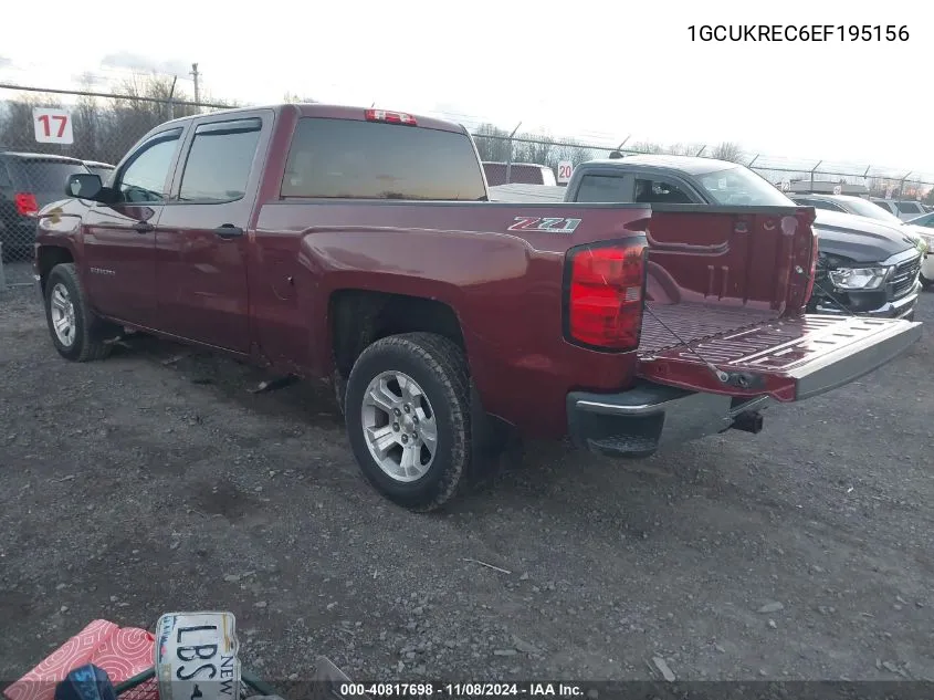 2014 Chevrolet Silverado 1500 2Lt VIN: 1GCUKREC6EF195156 Lot: 40817698