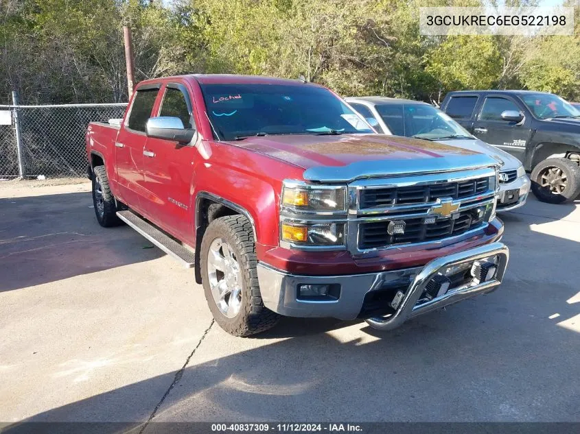 2014 Chevrolet Silverado 1500 2Lt VIN: 3GCUKREC6EG522198 Lot: 40837309