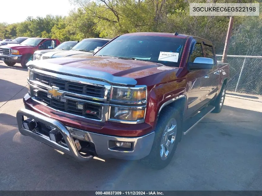 2014 Chevrolet Silverado 1500 2Lt VIN: 3GCUKREC6EG522198 Lot: 40837309