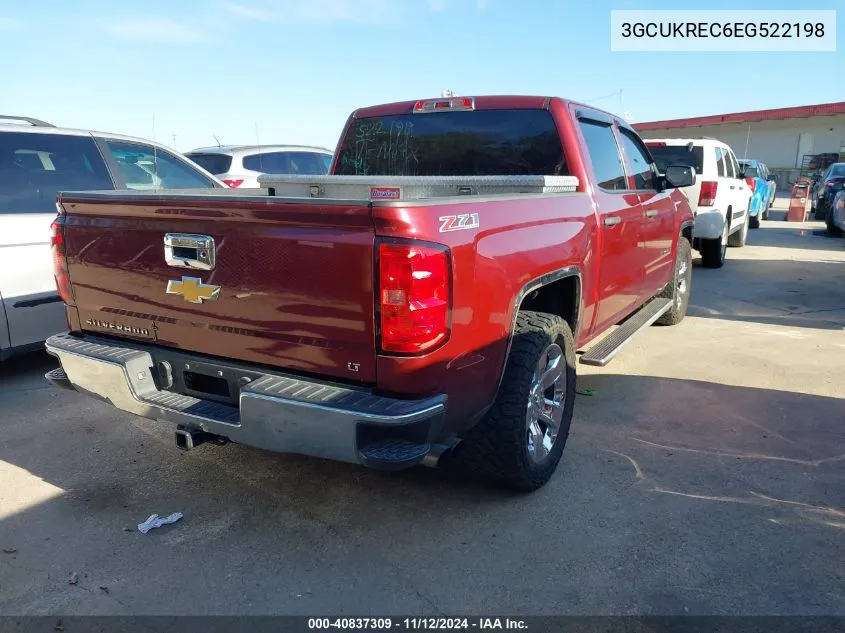 2014 Chevrolet Silverado 1500 2Lt VIN: 3GCUKREC6EG522198 Lot: 40837309