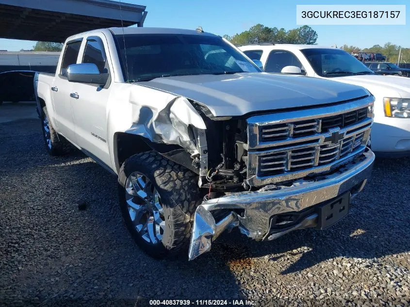 2014 Chevrolet Silverado 1500 2Lt VIN: 3GCUKREC3EG187157 Lot: 40837939