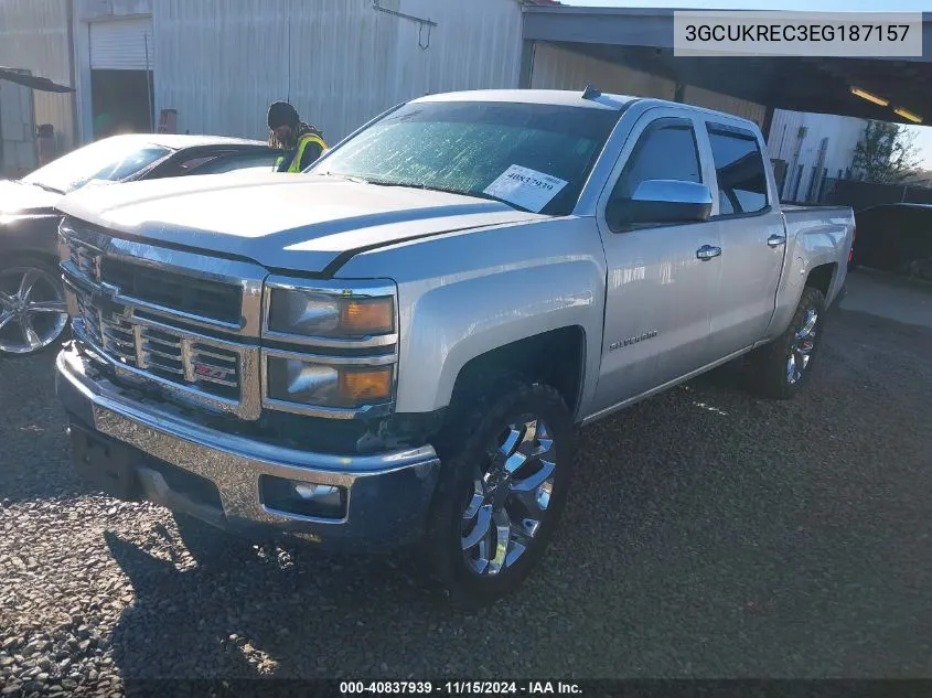 2014 Chevrolet Silverado 1500 2Lt VIN: 3GCUKREC3EG187157 Lot: 40837939