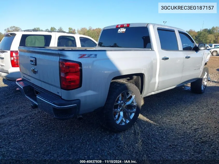 2014 Chevrolet Silverado 1500 2Lt VIN: 3GCUKREC3EG187157 Lot: 40837939