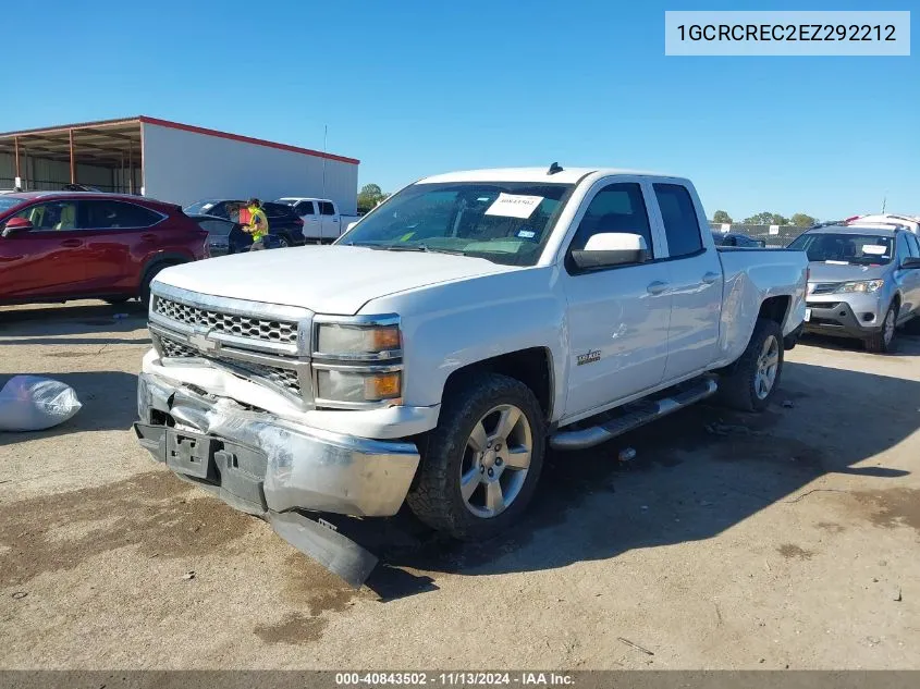 1GCRCREC2EZ292212 2014 Chevrolet Silverado 1500 1Lt