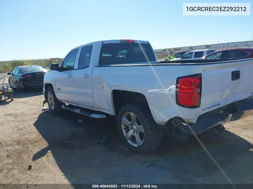 1GCRCREC2EZ292212 2014 Chevrolet Silverado 1500 1Lt