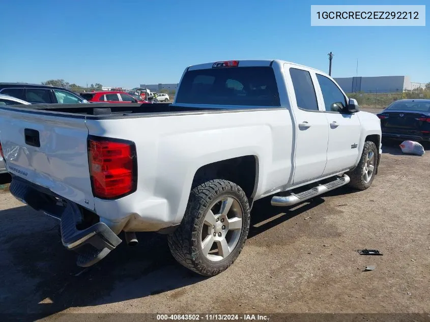 1GCRCREC2EZ292212 2014 Chevrolet Silverado 1500 1Lt