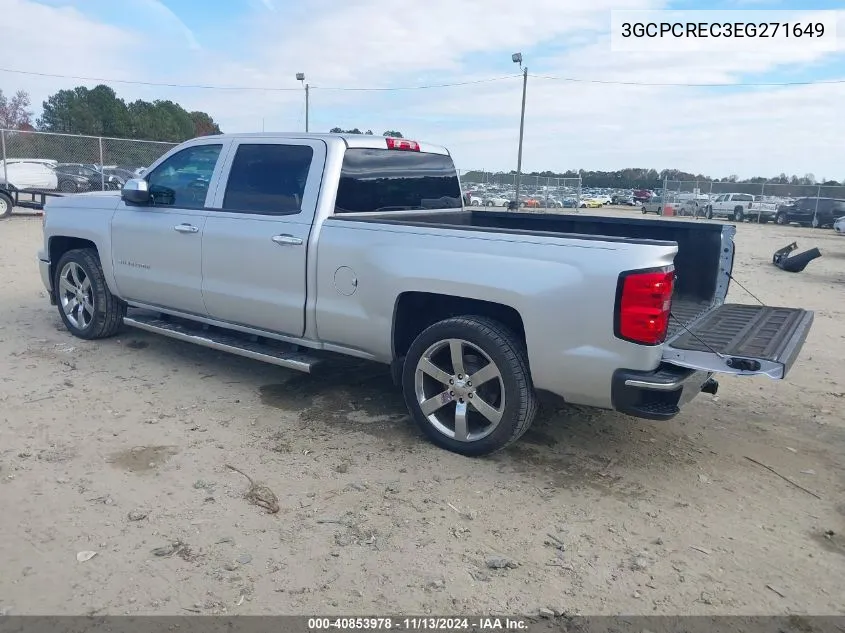 2014 Chevrolet Silverado 1500 1Lt VIN: 3GCPCREC3EG271649 Lot: 40853978